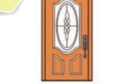 Sebuah pintu kayu