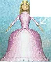 A doll in a pink dress