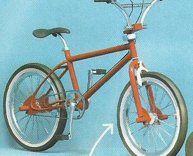 A red bicycle