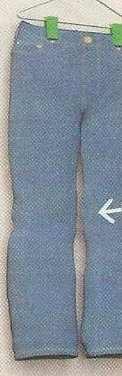 A pair of long blue jeans
