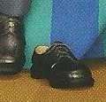 A pair of black shoes
