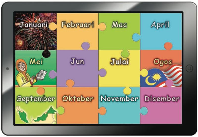 Dua belas keping teka-teki bernama bulan Januari hingga Disember
