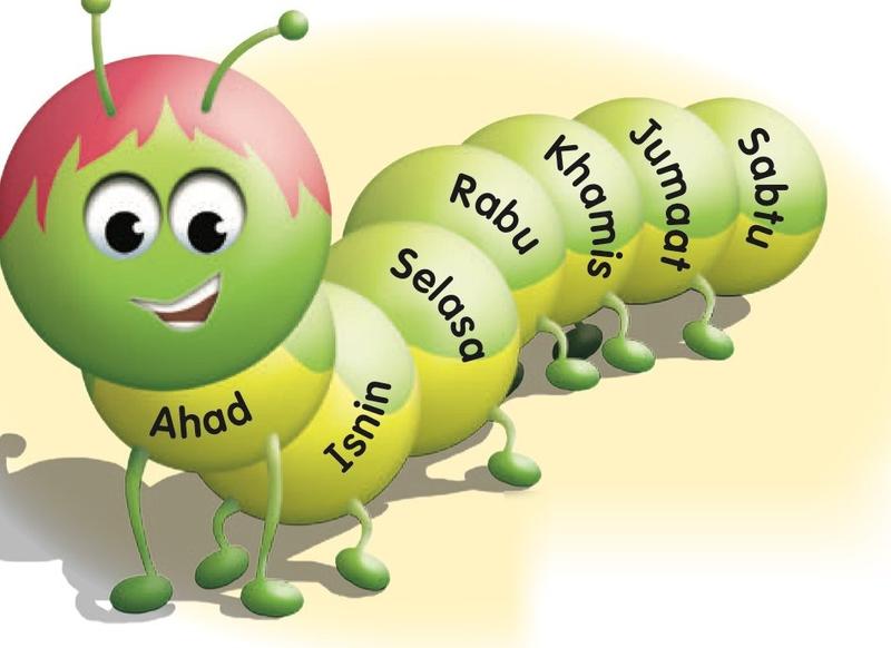 Ulat dengan nama tujuh hari pada badannya: Ahad, Isnin, Selasa, Rabu, Khamis, Jumaat, Sabtu