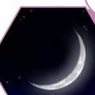 Bulan sabit pada langit malam