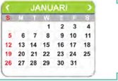 Kalendar bulan Januari