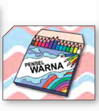 Sekotak pensel warna