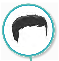 Rambut hitam seorang budak lelaki