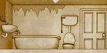 A room with a bath, a basin and a toilet