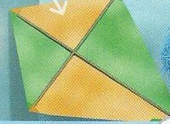 A green and yellow kite