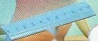 A blue ruler with numbers on it