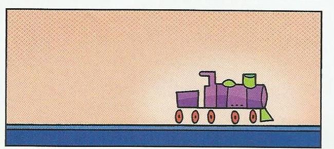 A short train with an engine and two carriages