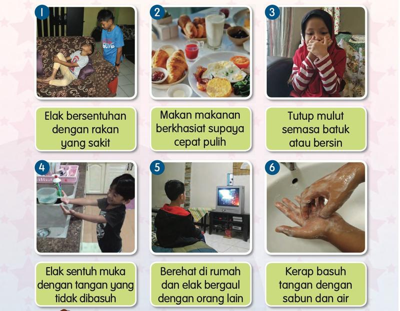 Enam gambar cara mencegah penyakit