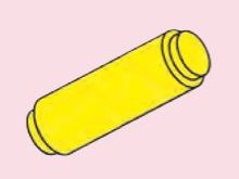 A yellow cylinder-shaped component
