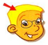A boy with blonde hair