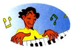 A man playing the piano