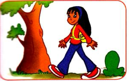 A girl walking