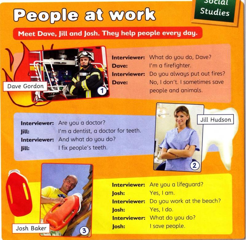 Interviews with Dave the firefighter, Jill the dentist and Josh the lifeguard