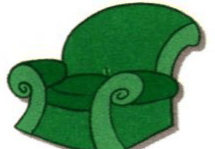 A green armchair