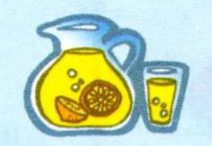 A jug and a glass of lemonade