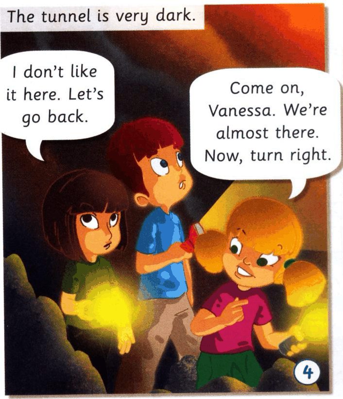 The children in the dark tunnel