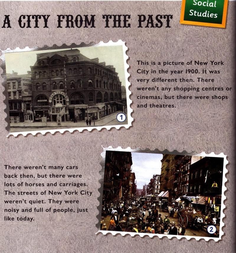 Old photos of New York City in 1900 with a short text