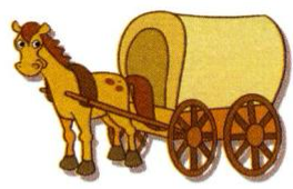 A horse pulling a carriage