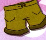 A pair of green shorts