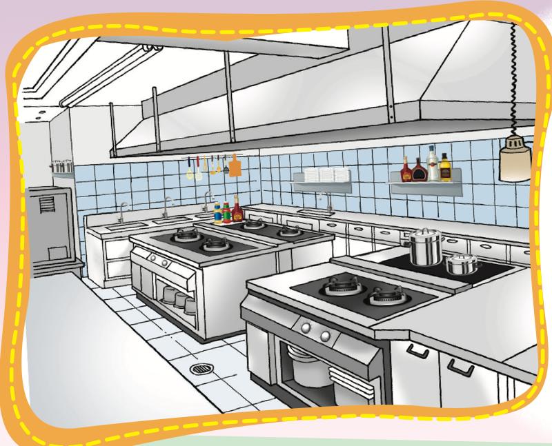 Dapur yang bersih, kering dan kemas