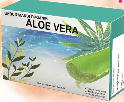 Kotak sabun mandi organik aloe vera