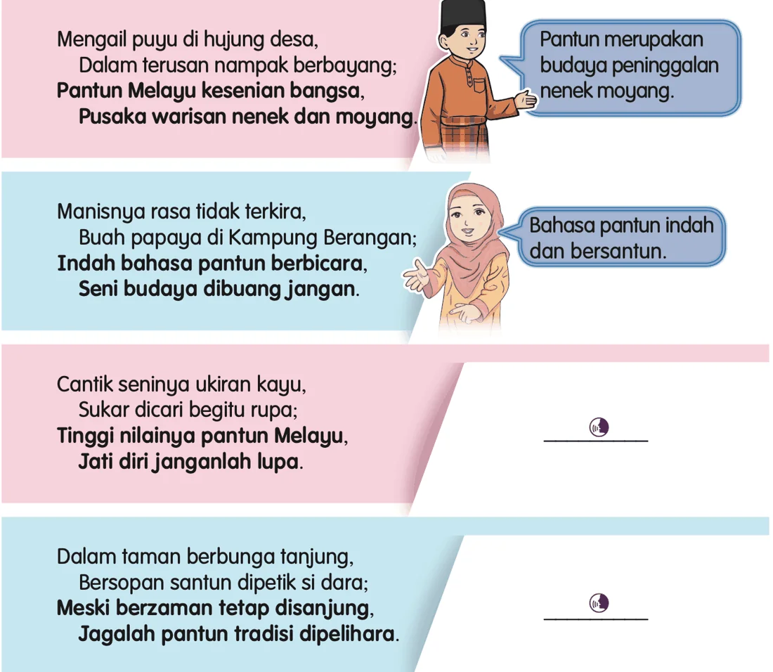 Empat rangkap pantun tentang pantun Melayu sebagai warisan bangsa