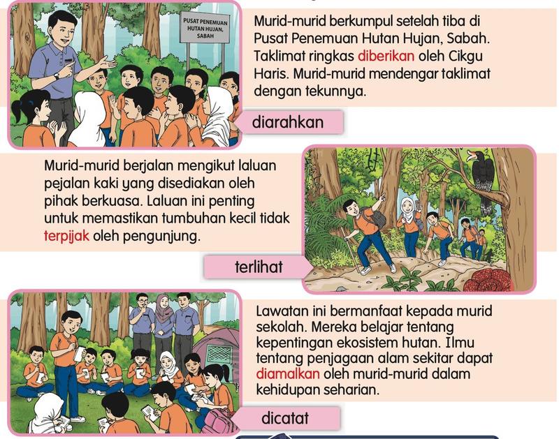 Murid-murid melawat Pusat Penemuan Hutan Hujan Sabah