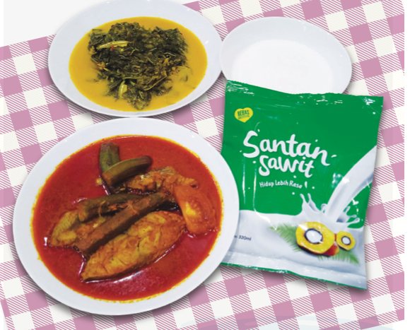 Santan sawit dengan hidangan gulai
