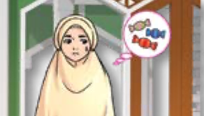 Siti bertelekung, terbayang gula-gula