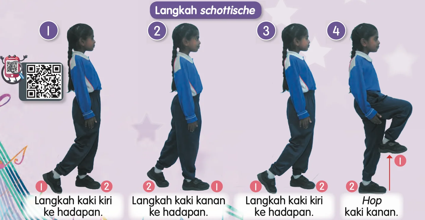 Langkah schottische dalam empat gambar