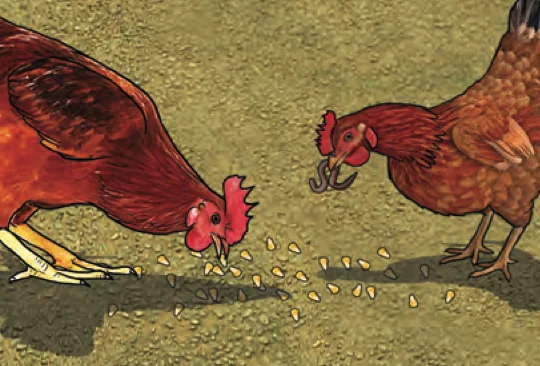 Ayam makan bijirin