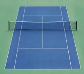 Gelanggang tenis dilihat dari atas