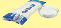 Bungkus garam dan piring petri