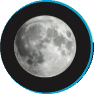 Bulan, kelabu dengan tompok gelap