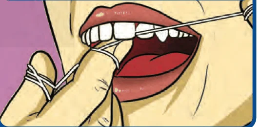 Flossing between the teeth