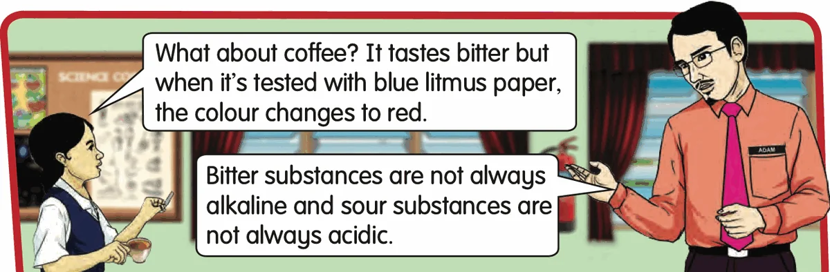 A girl with coffee and her teacher in the Science room