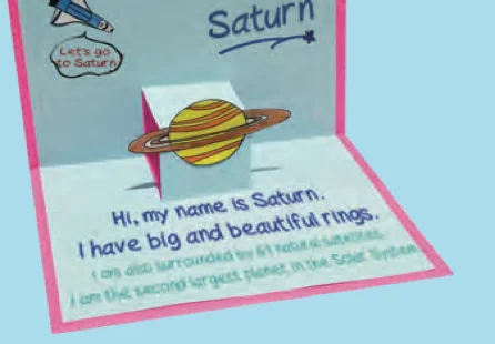 A pop-up card about Saturn