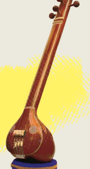 Tambura dengan leher panjang