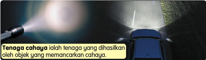Lampu suluh dan lampu kereta memancarkan cahaya dalam gelap