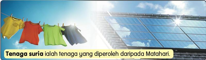 Baju dijemur di bawah cahaya matahari dengan panel suria di sebelahnya