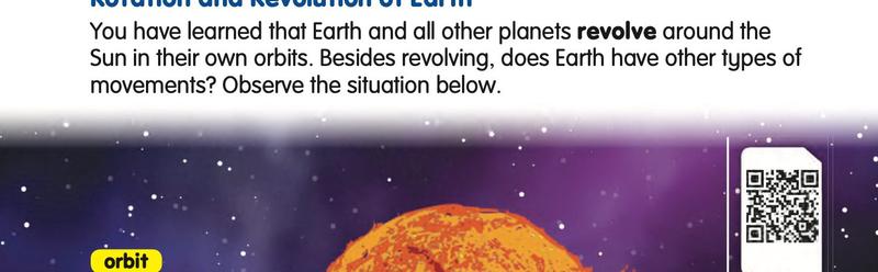 Earth in its orbit around the Sun with the orbit and the axis labelled
