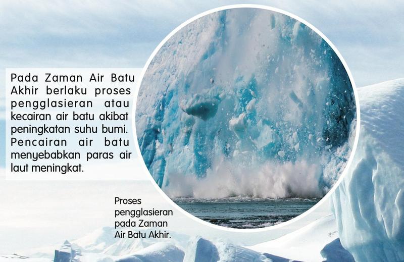 Bongkah air batu besar runtuh dan mencair ke laut