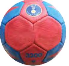 Bola baling berwarna merah dan biru