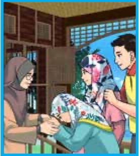 Anak bersalaman dan memohon maaf daripada orang tua