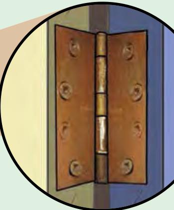 Engsel pintu yang berkarat dengan skru berkarat