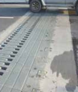 Photo of a road bridge with metal connectors and gaps